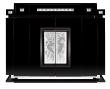 Bar Femme bras lev&eacute;s Eb&egrave;ne noir et cristal incolore - Lalique